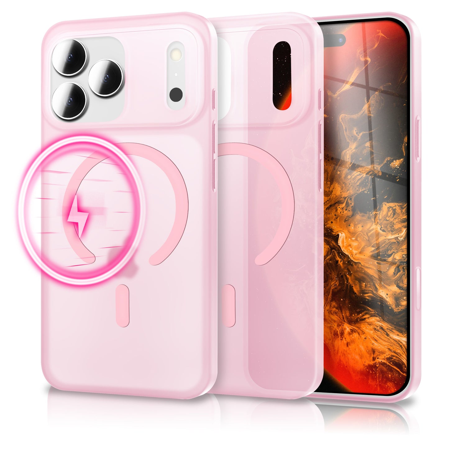 NALIA MagSafe Hülle Thinix für Apple iPhone 17 Pro (Extrem Dünn mit MagPower) - 0,3mm Super-Slim Hardcase, Matt Frosted Look, Anti-Fingerprint, Griffig & Leicht