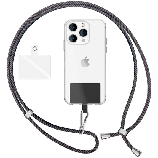 Lanț universal pentru telefon, pentru purtare în jurul gâtului, cu pernă și carabină pentru husa de smartphone