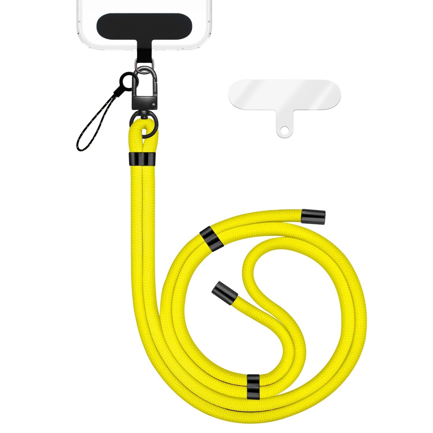 NALIA HoldMe Universal Handykette - Verstellbar Nylon Seil, Karabiner