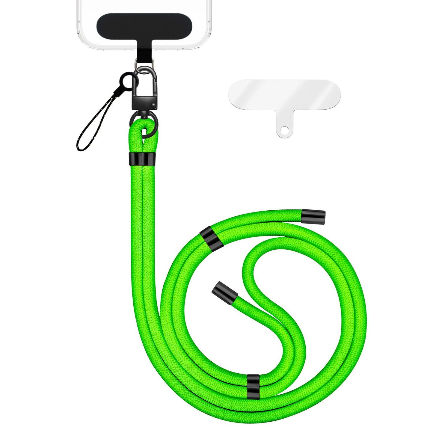 NALIA HoldMe Universal Handykette - Verstellbar Nylon Seil, Karabiner