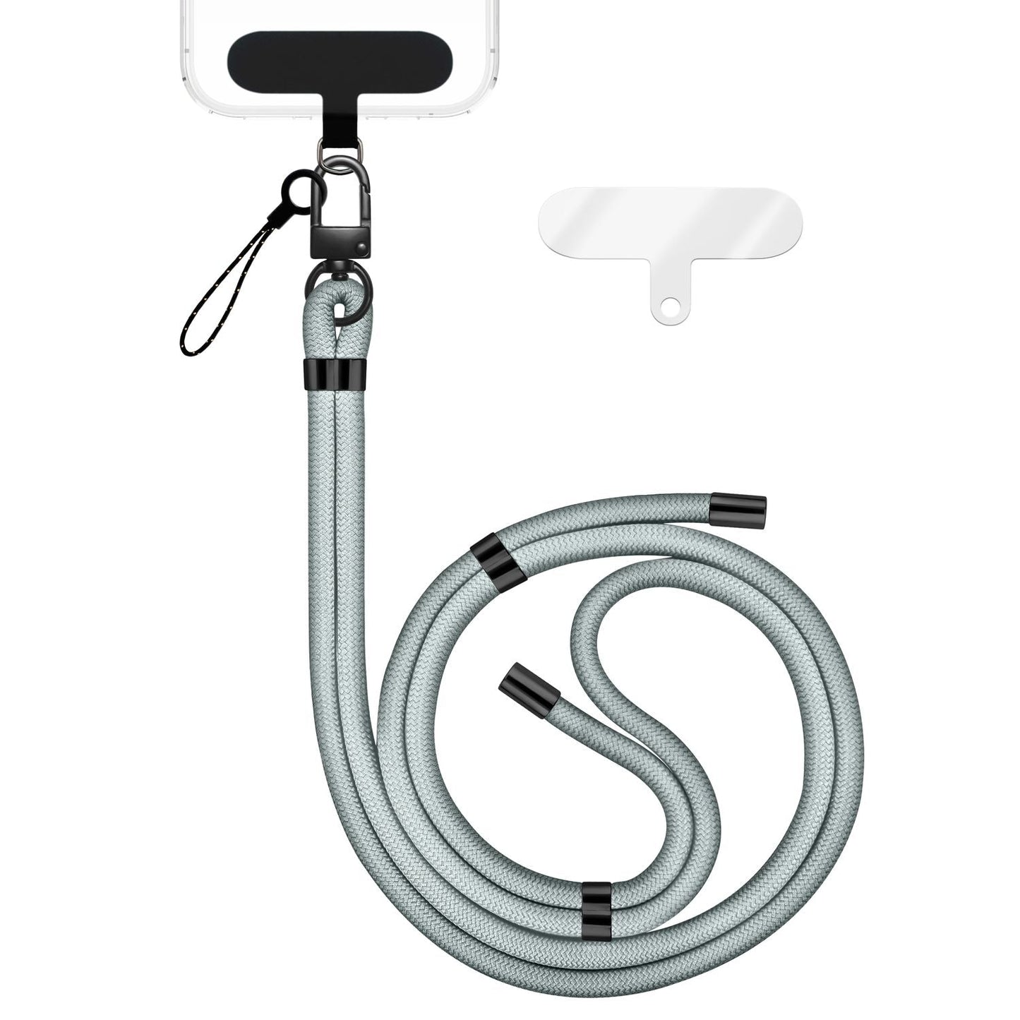 NALIA HoldMe Universal Handykette - Verstellbar Nylon Seil, Karabiner