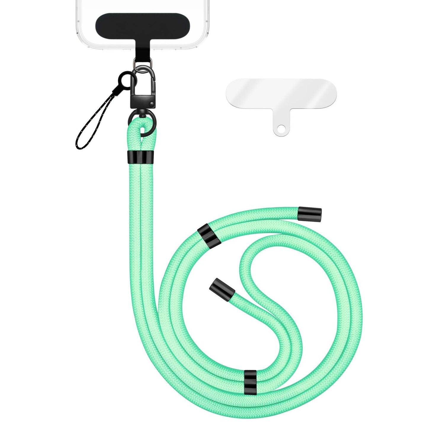 NALIA HoldMe Universal Handykette - Verstellbar Nylon Seil, Karabiner