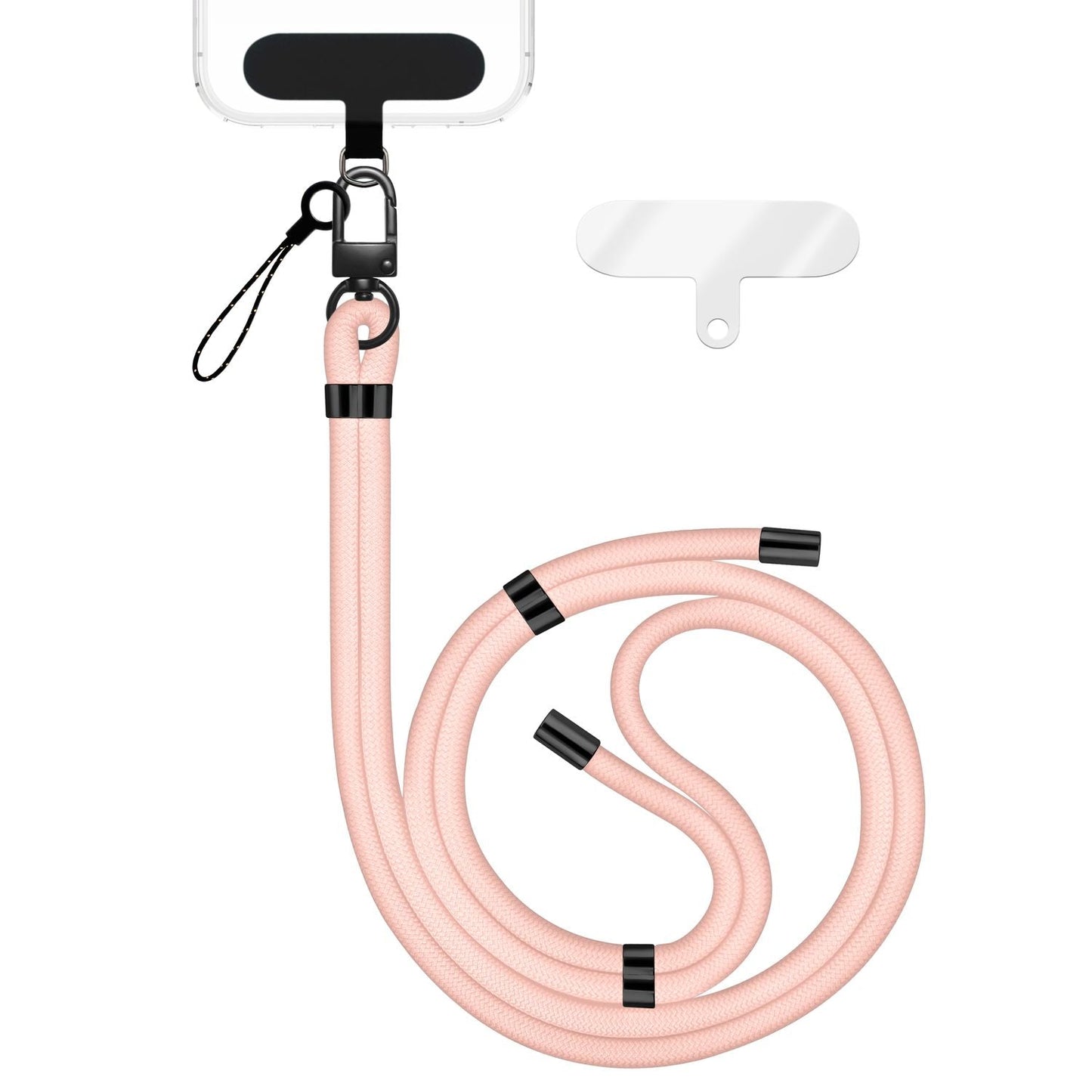 NALIA HoldMe Universal Handykette - Verstellbar Nylon Seil, Karabiner