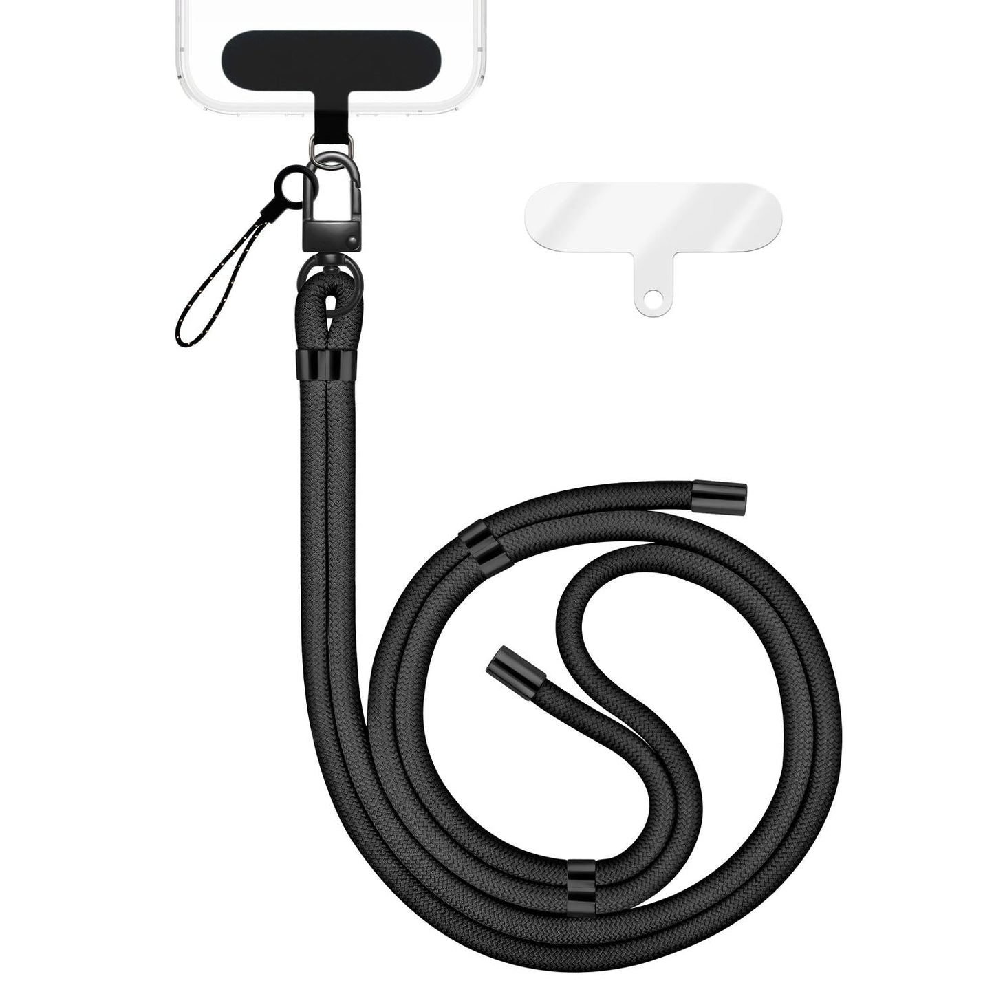 NALIA HoldMe Universal Handykette - Verstellbar Nylon Seil, Karabiner