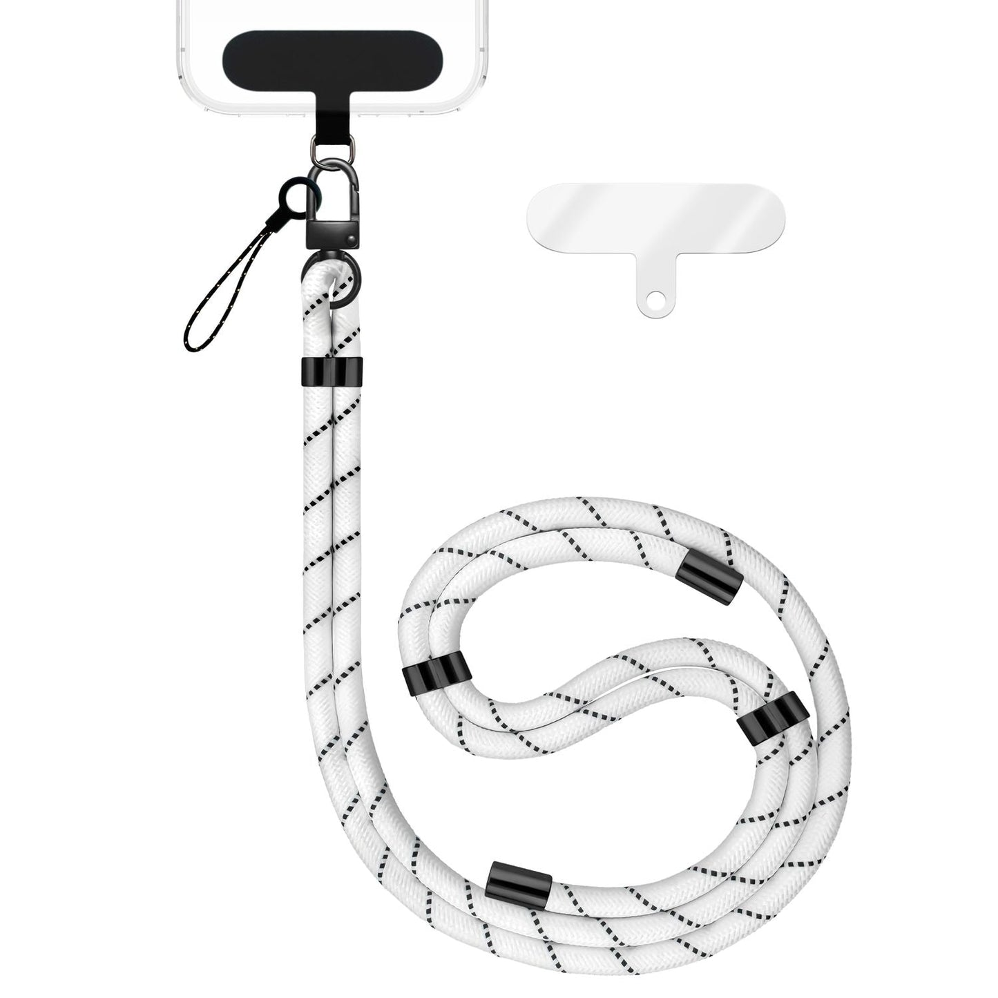 NALIA HoldMe Universal Handykette - Verstellbar Nylon Seil, Karabiner