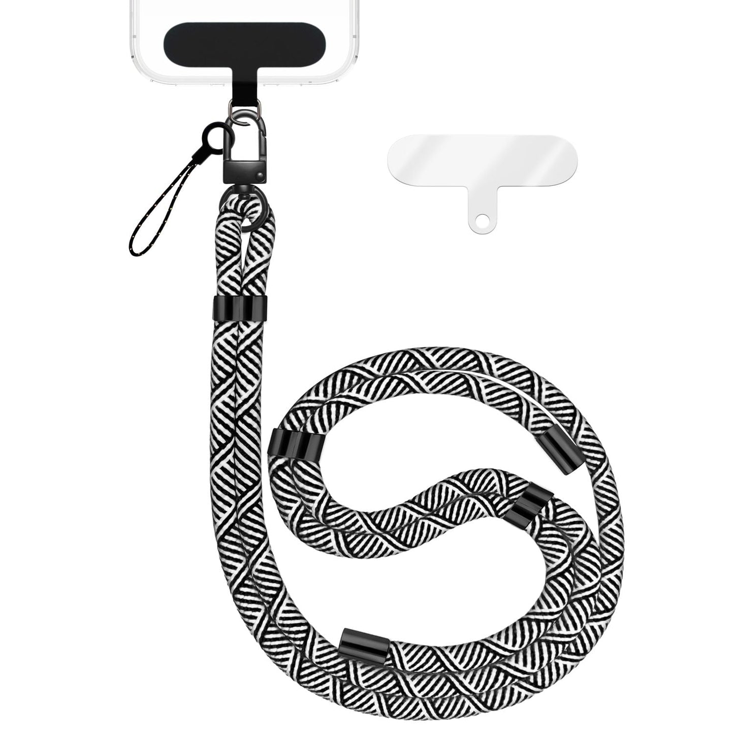 NALIA HoldMe Universal Handykette - Verstellbar Nylon Seil, Karabiner