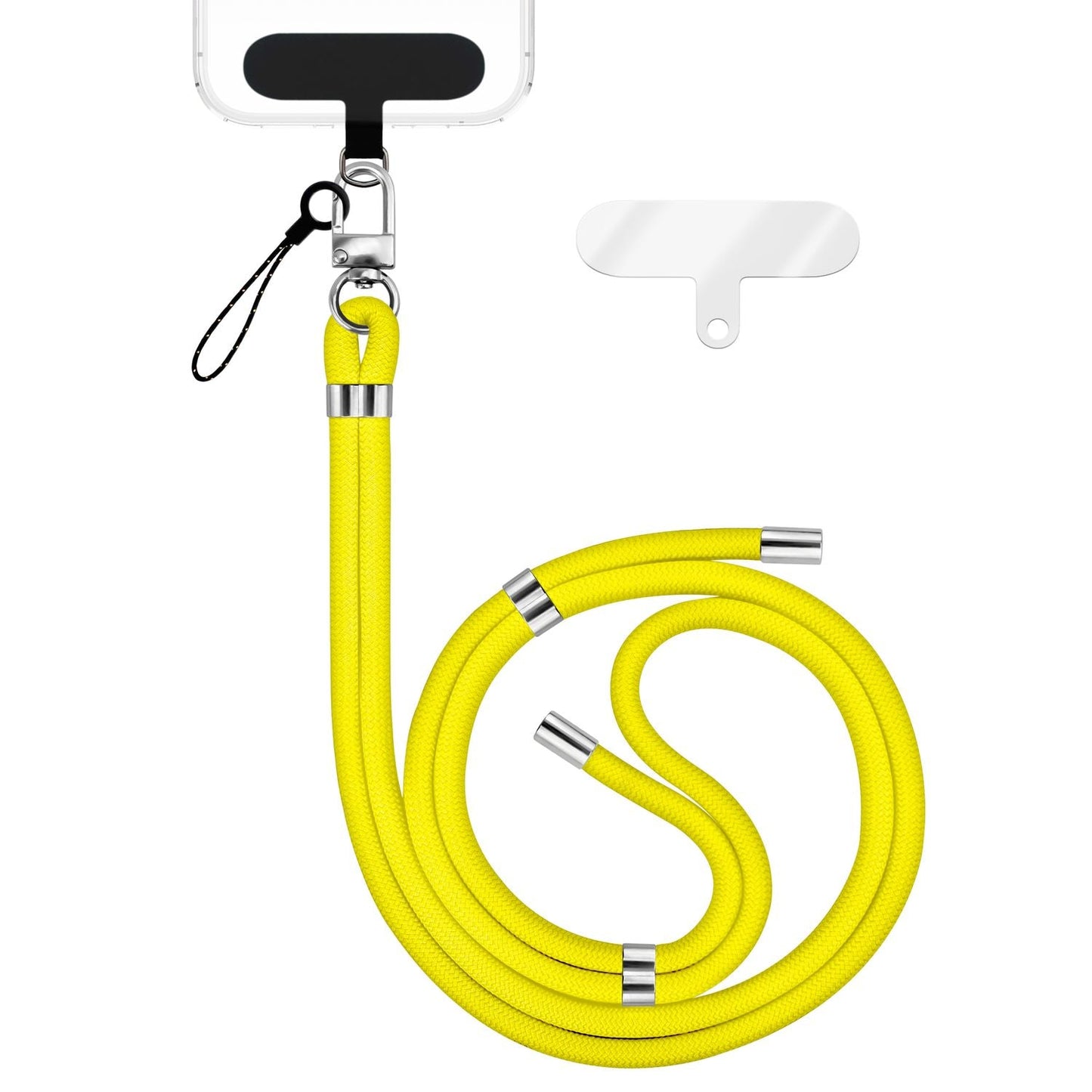 NALIA HoldMe Universell Handykette - Verstellbares Nylonseil Bis 80 cm Abnehmbares Band Mit Karabiner