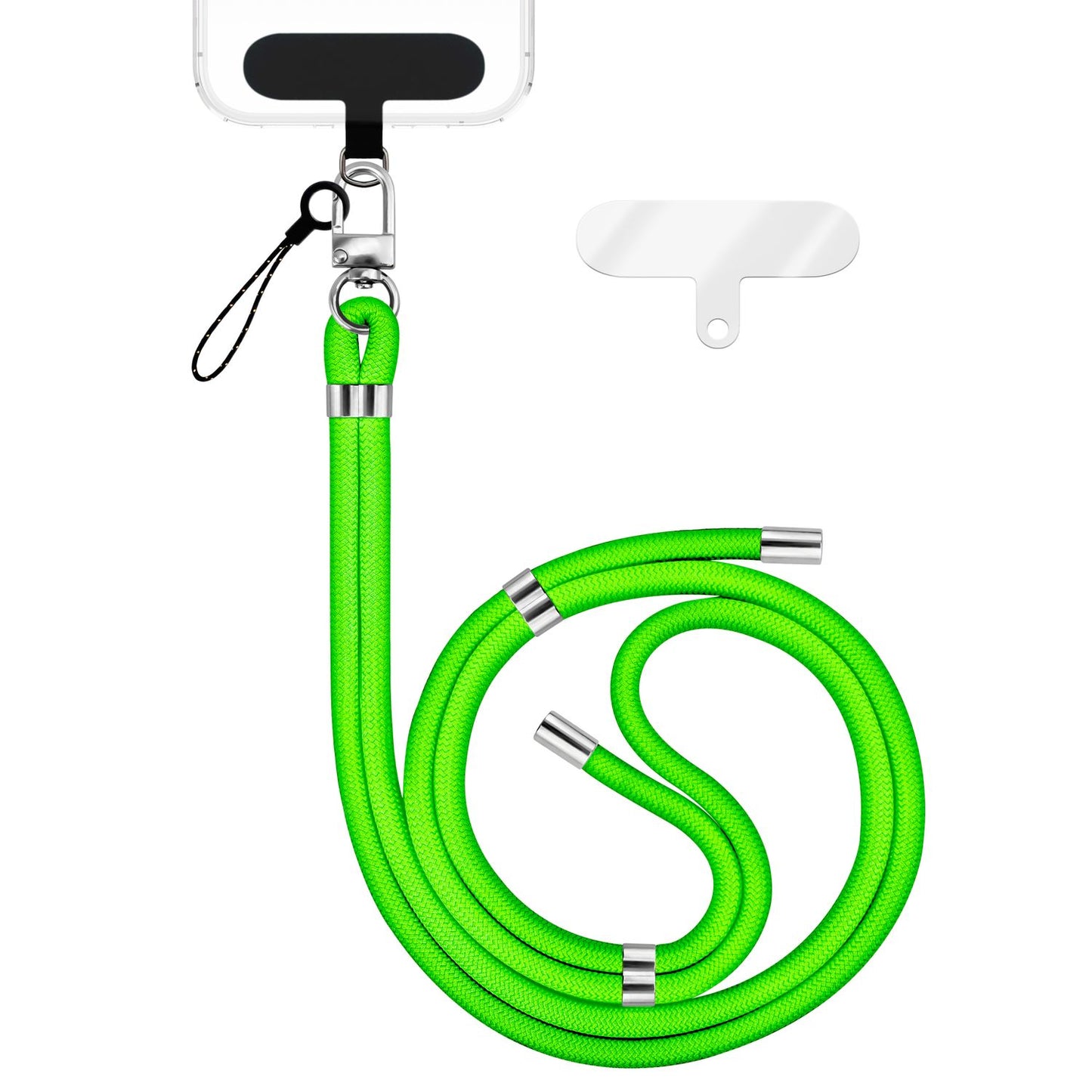 NALIA HoldMe Universell Handykette - Verstellbares Nylonseil Bis 80 cm Abnehmbares Band Mit Karabiner