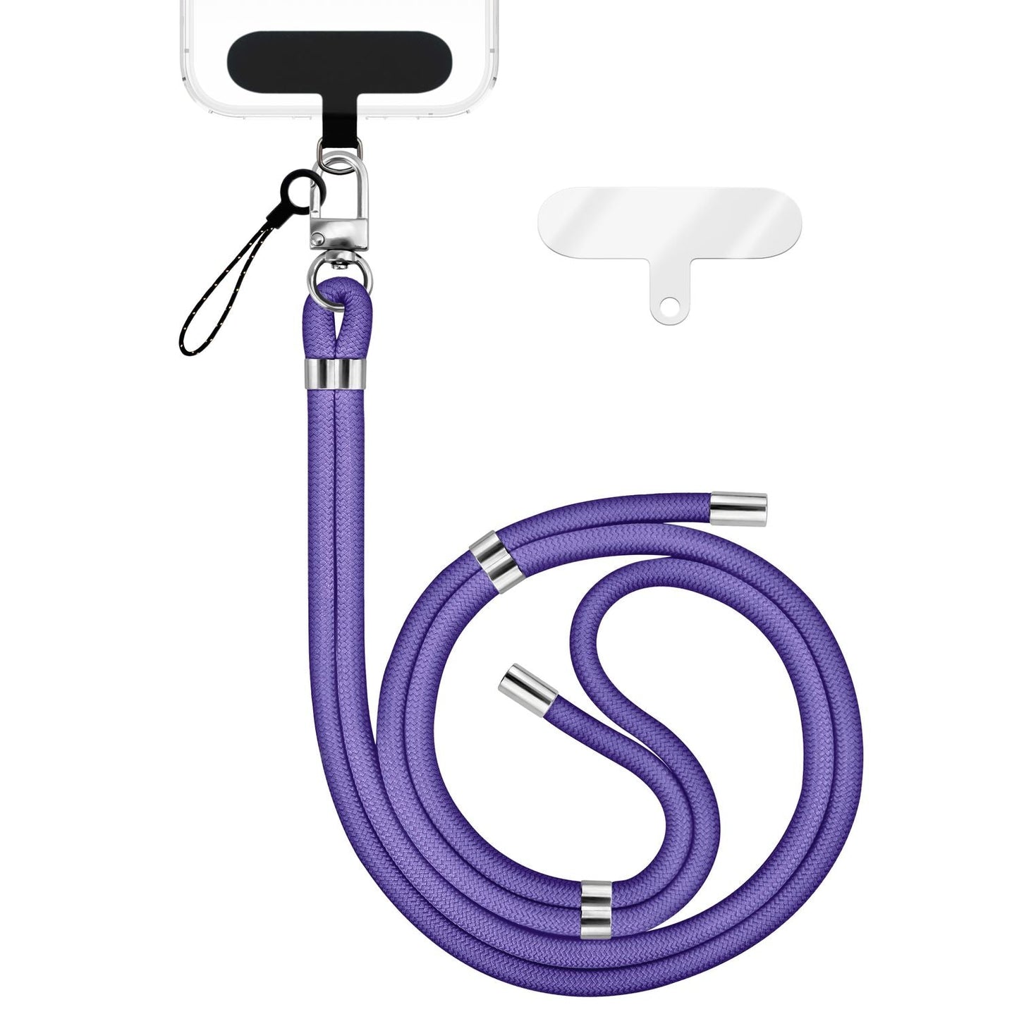 NALIA HoldMe Universell Handykette - Verstellbares Nylonseil Bis 80 cm Abnehmbares Band Mit Karabiner