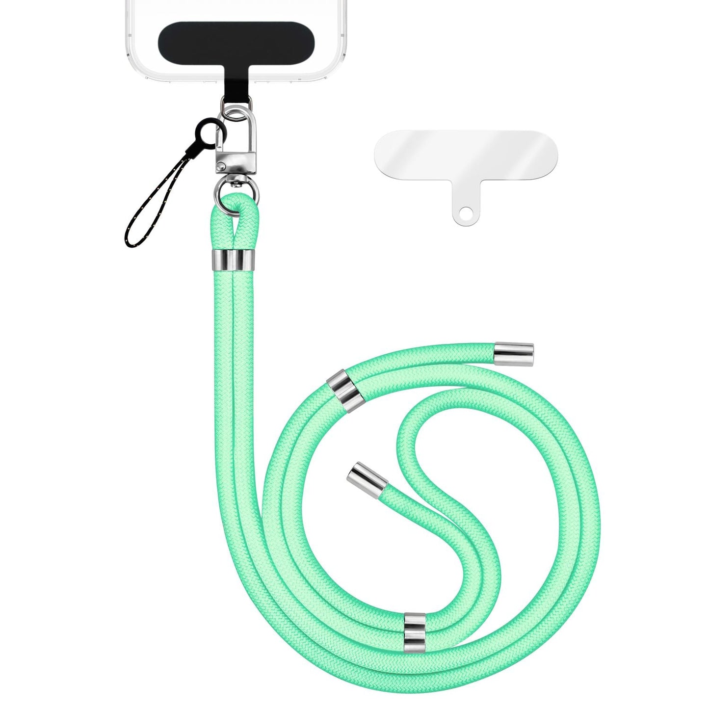 NALIA HoldMe Universell Handykette - Verstellbares Nylonseil Bis 80 cm Abnehmbares Band Mit Karabiner