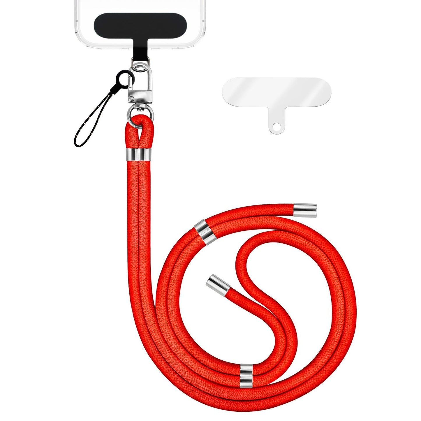 NALIA HoldMe Universell Handykette - Verstellbares Nylonseil Bis 80 cm Abnehmbares Band Mit Karabiner