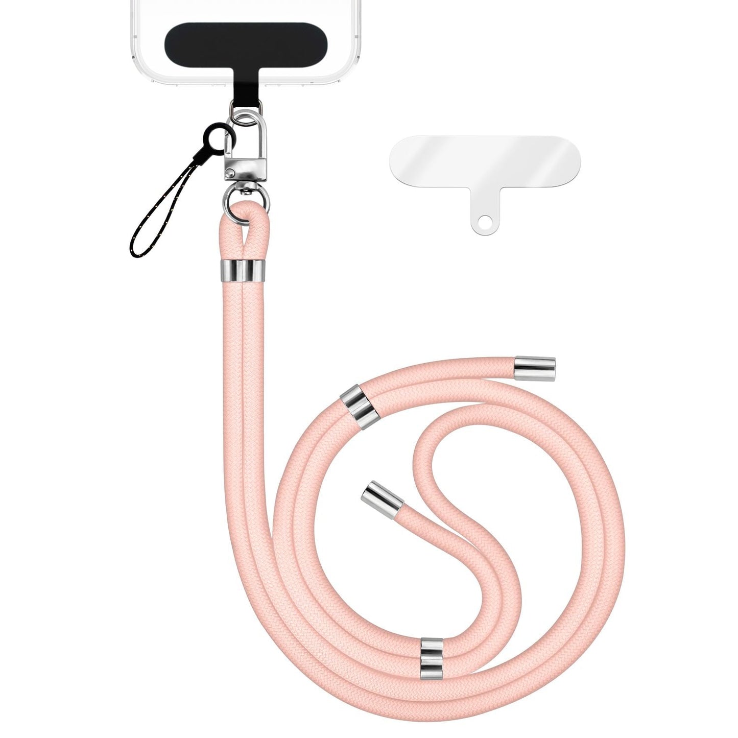 NALIA HoldMe Universell Handykette - Verstellbares Nylonseil Bis 80 cm Abnehmbares Band Mit Karabiner