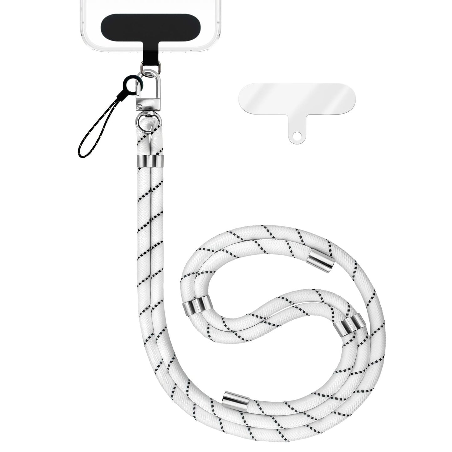 NALIA HoldMe Universell Handykette - Verstellbares Nylonseil Bis 80 cm Abnehmbares Band Mit Karabiner