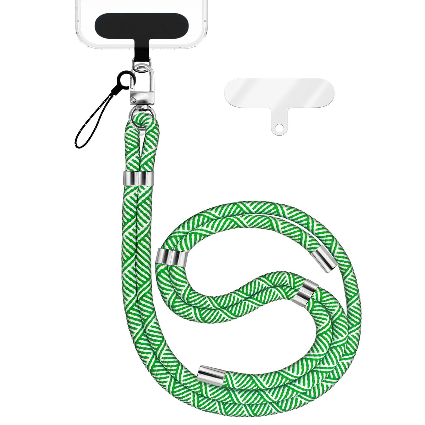 NALIA HoldMe Universell Handykette - Verstellbares Nylonseil Bis 80 cm Abnehmbares Band Mit Karabiner