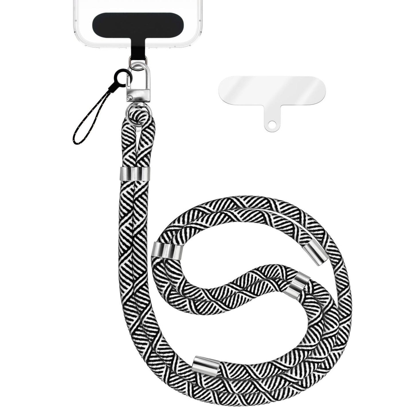 NALIA HoldMe Universell Handykette - Verstellbares Nylonseil Bis 80 cm Abnehmbares Band Mit Karabiner