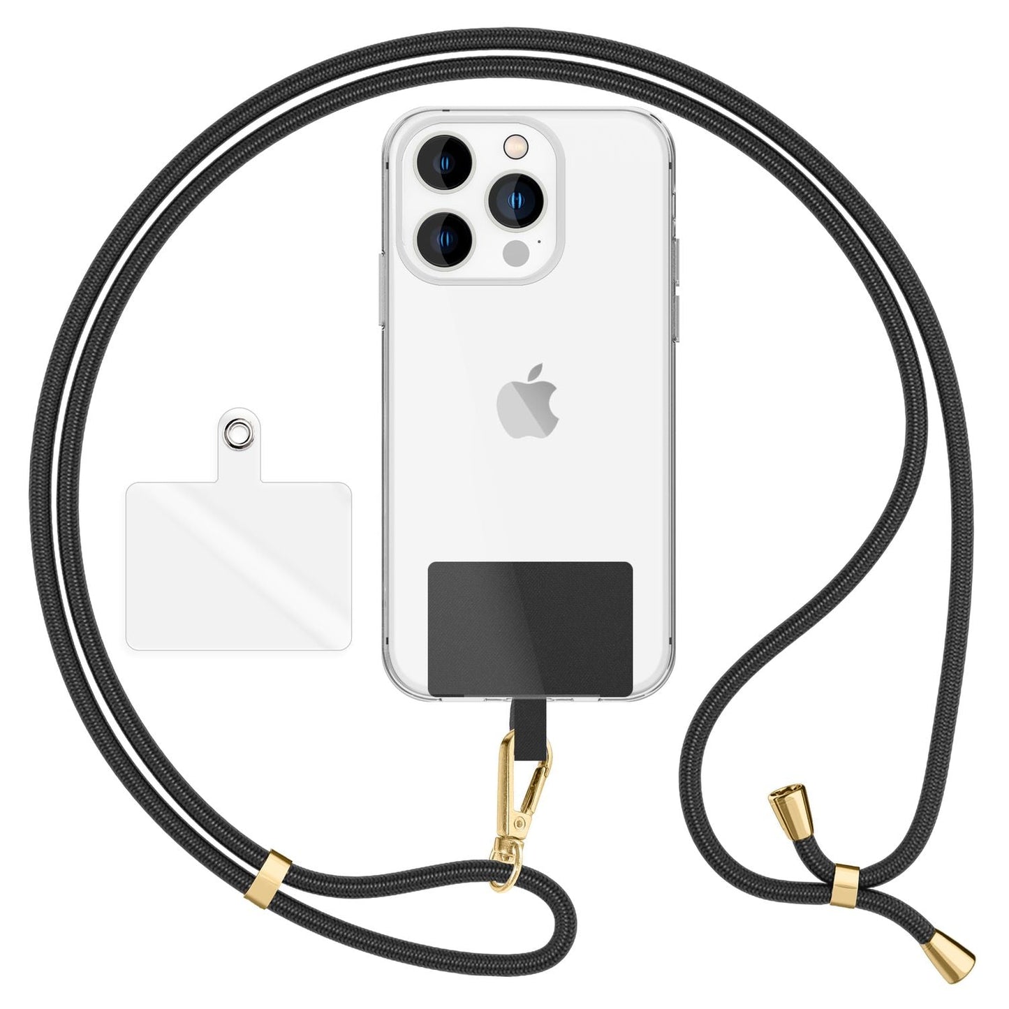 NALIA Berlin Universal-Kette Pad - Länge 160 cm, Metallkarabiner, Patch, Handy Hülle Kompatibel