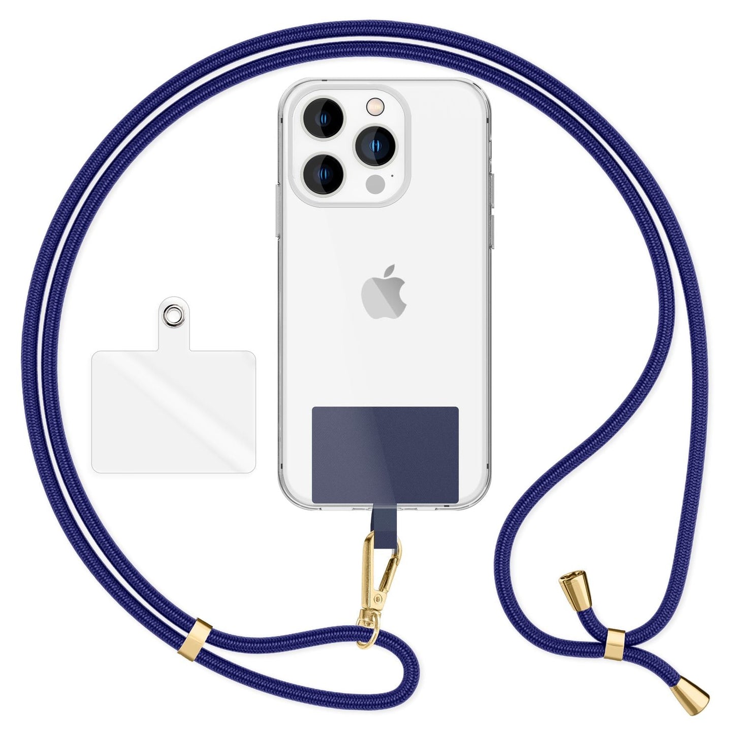 NALIA Berlin Universal-Kette Pad - Länge 160 cm, Metallkarabiner, Patch, Handy Hülle Kompatibel