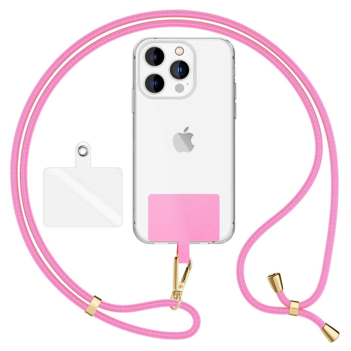 NALIA Berlin Universal-Kette Pad - Länge 160 cm, Metallkarabiner, Patch, Handy Hülle Kompatibel