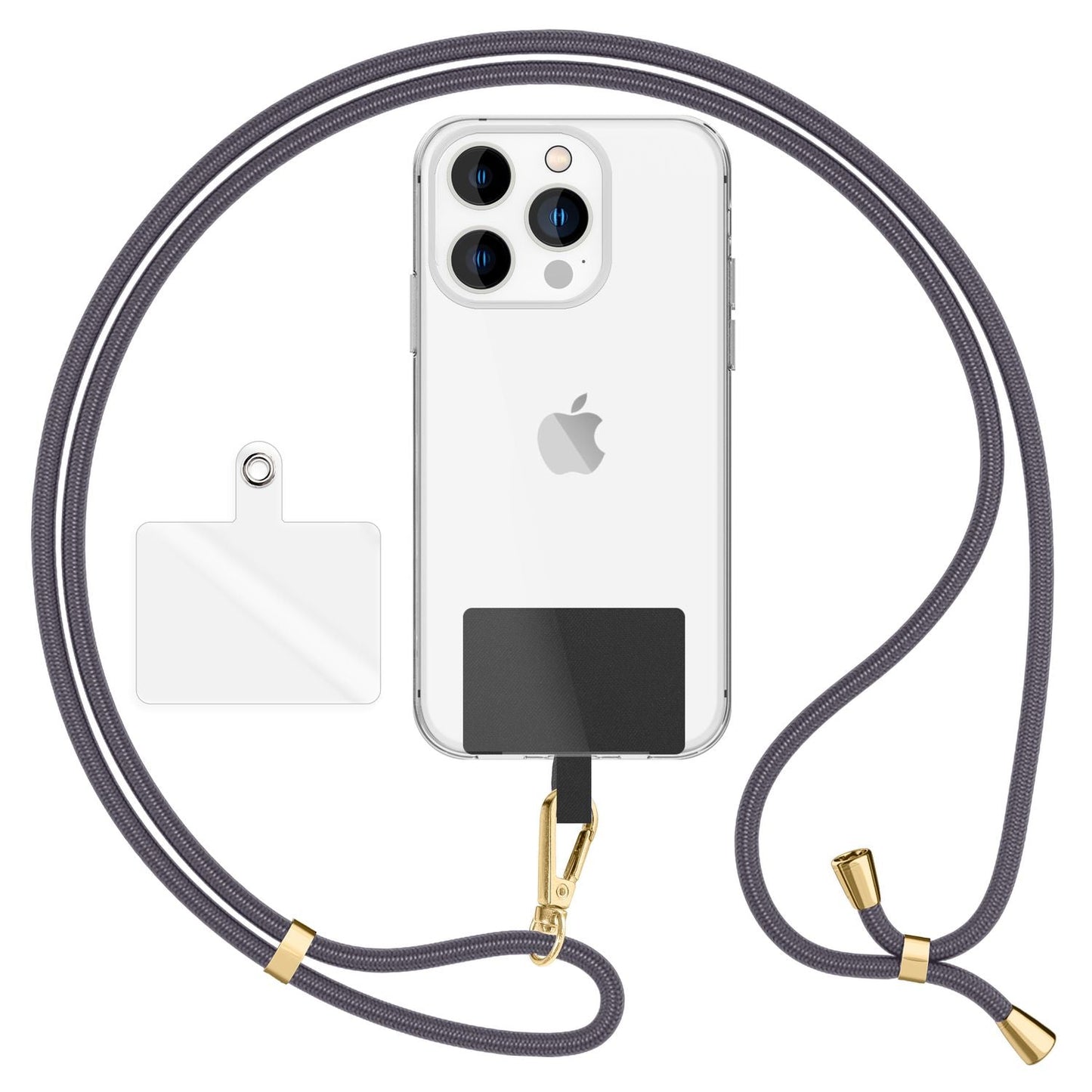 NALIA Berlin Universal-Kette Pad - Länge 160 cm, Metallkarabiner, Patch, Handy Hülle Kompatibel