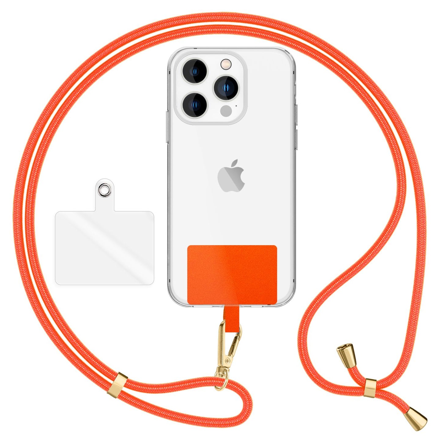 NALIA Berlin Universal-Kette Pad - Länge 160 cm, Metallkarabiner, Patch, Handy Hülle Kompatibel