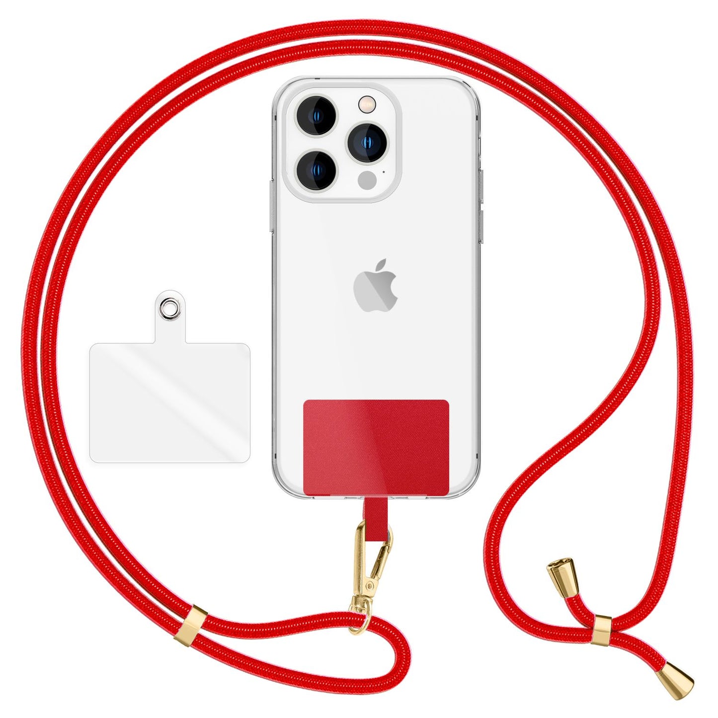 NALIA Berlin Universal-Kette Pad - Länge 160 cm, Metallkarabiner, Patch, Handy Hülle Kompatibel