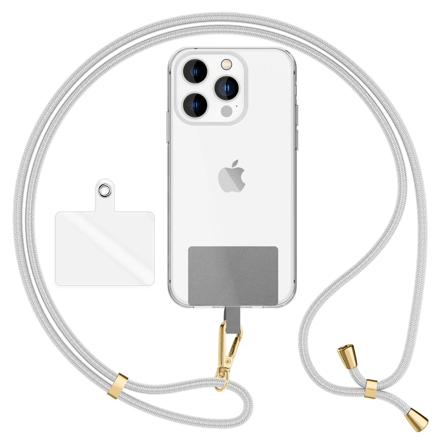 NALIA Berlin Universal-Kette Pad - Länge 160 cm, Metallkarabiner, Patch, Handy Hülle Kompatibel