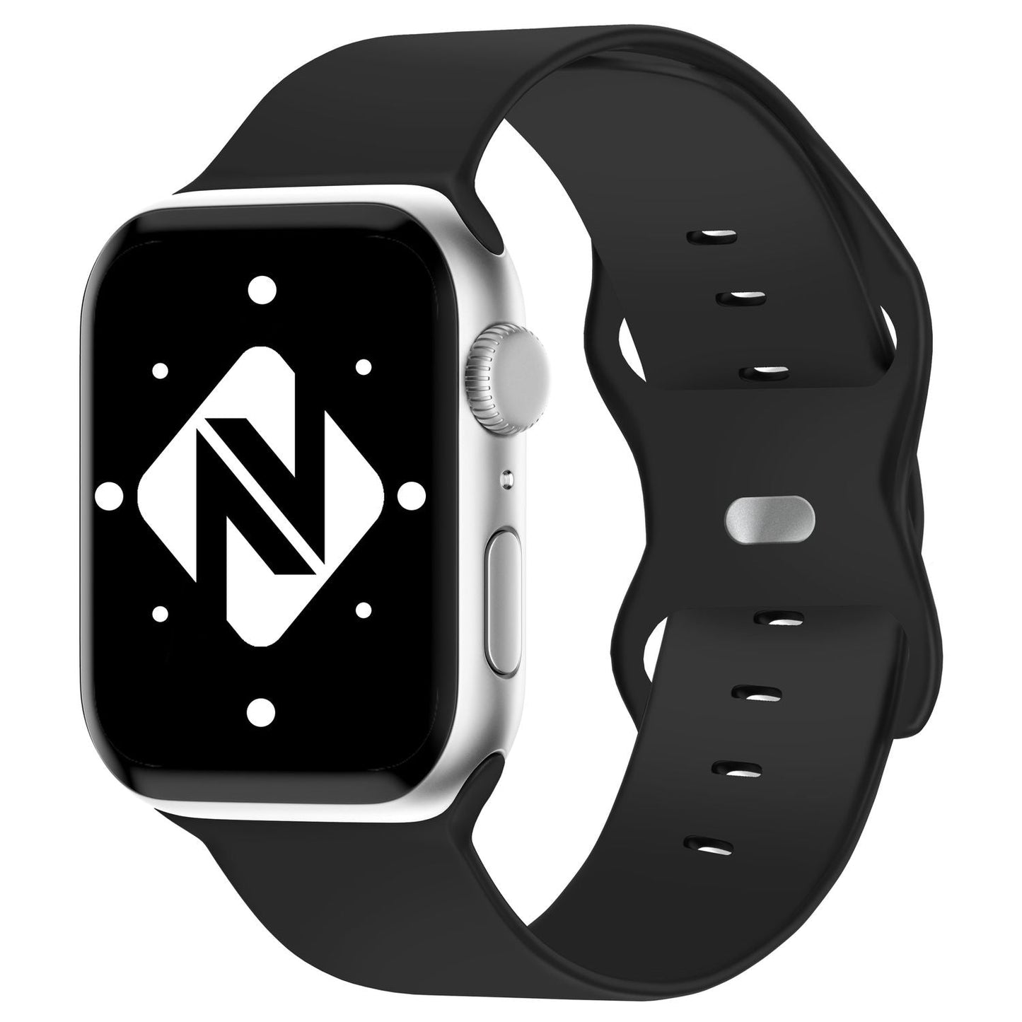 NALIA Berlin Silikonarmband Dynamisch - Größen 42/44/45/49mm, Silikon, Kompatibel Apple Watch