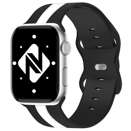 Curea din silicon cu dungi pentru Apple Watch SE/8/7/6/5/4/3/2/1, 38mm 40mm 41mm