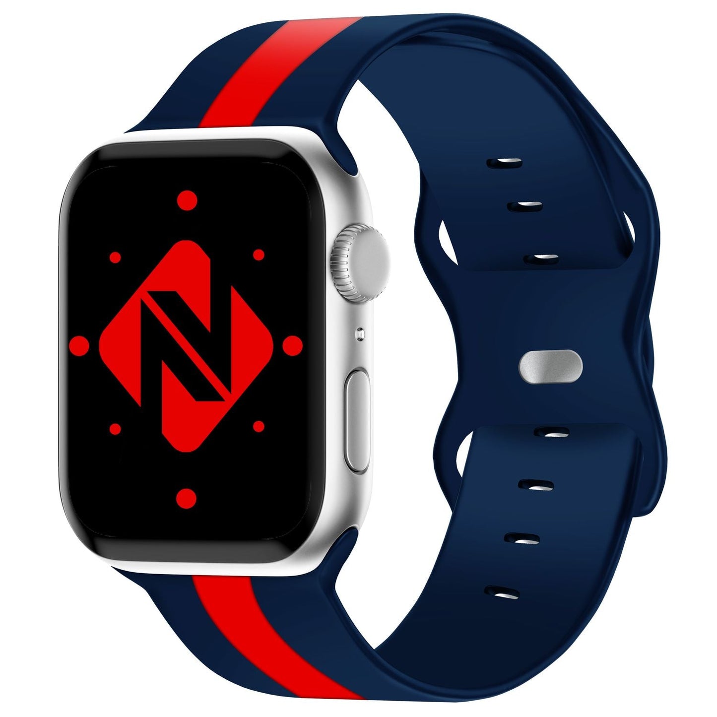 Gestreiftes Silikon Armband für Apple Watch SE/8/7/6/5/4/3/2/1, 38mm 40mm 41mm