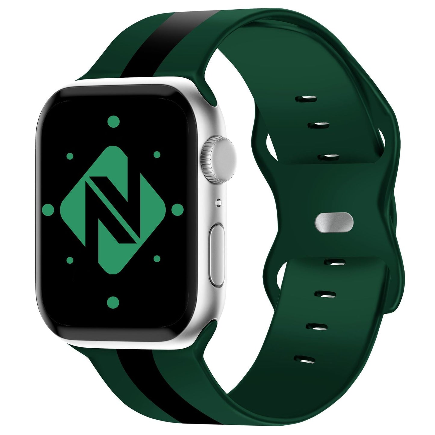 Gestreiftes Silikon Armband für Apple Watch SE/8/7/6/5/4/3/2/1, 38mm 40mm 41mm