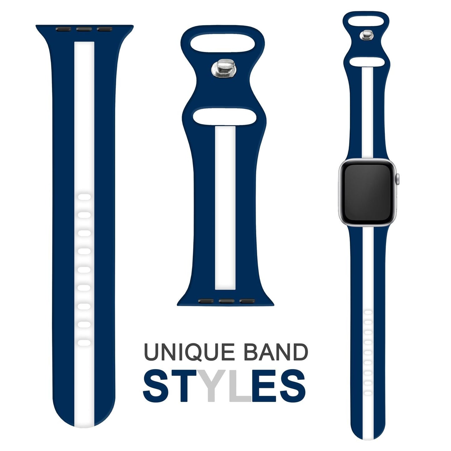 NALIA Berlin Silikonarmband Sportlich - Kompatibel Apple Watch 42–49mm, Wasserfest, Weiches Material