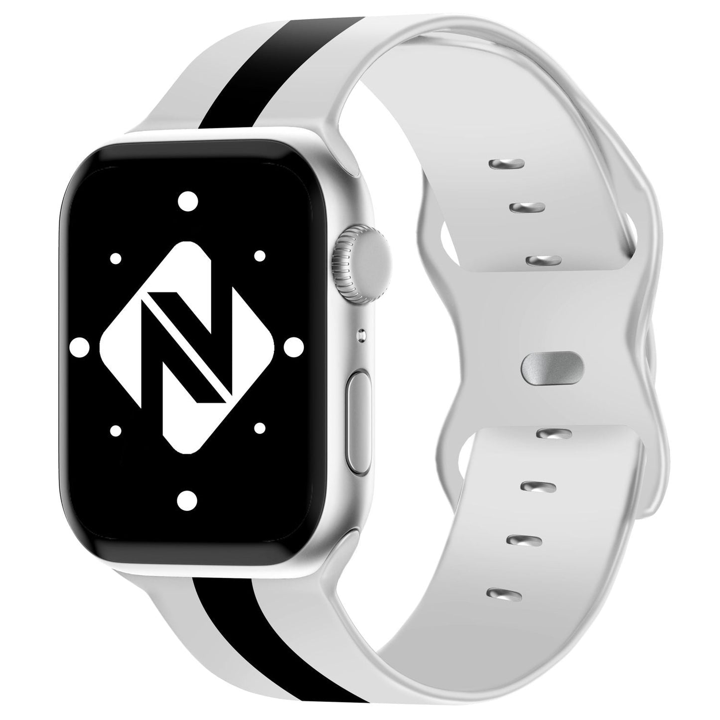 NALIA Berlin Silikonarmband Sportlich - Kompatibel Apple Watch 42–49mm, Wasserfest, Weiches Material