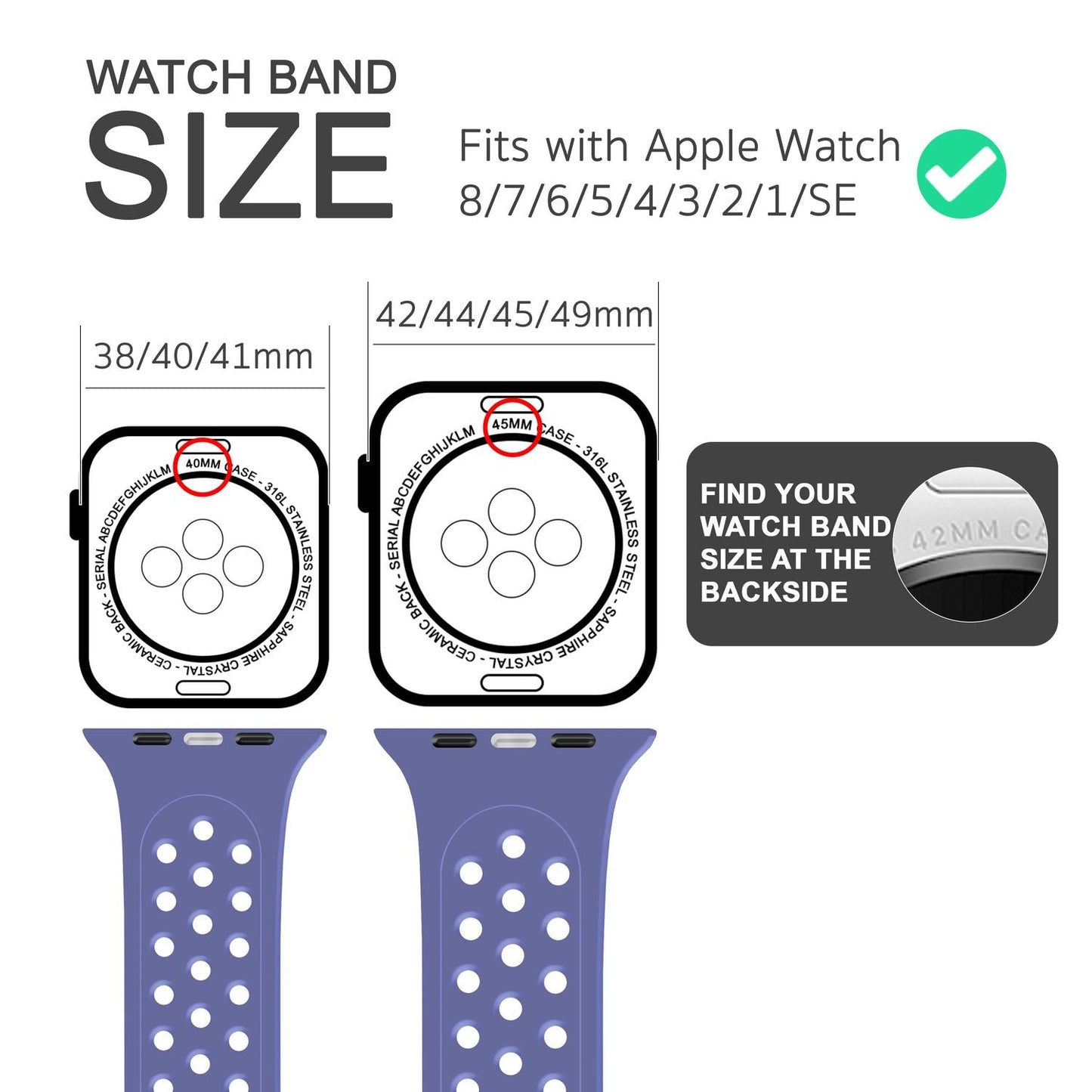 Curea de ceas perforată pentru Apple Watch Ultra/SE/8/7/6/5/4/3/2/1, 42mm 44mm 45mm 49mm