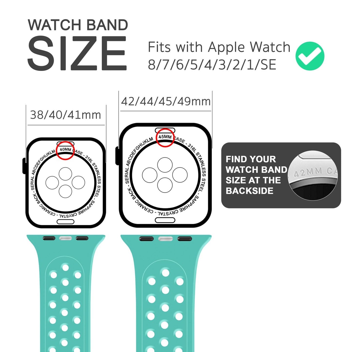 Curea de ceas perforată pentru Apple Watch Ultra/SE/8/7/6/5/4/3/2/1, 42mm 44mm 45mm 49mm