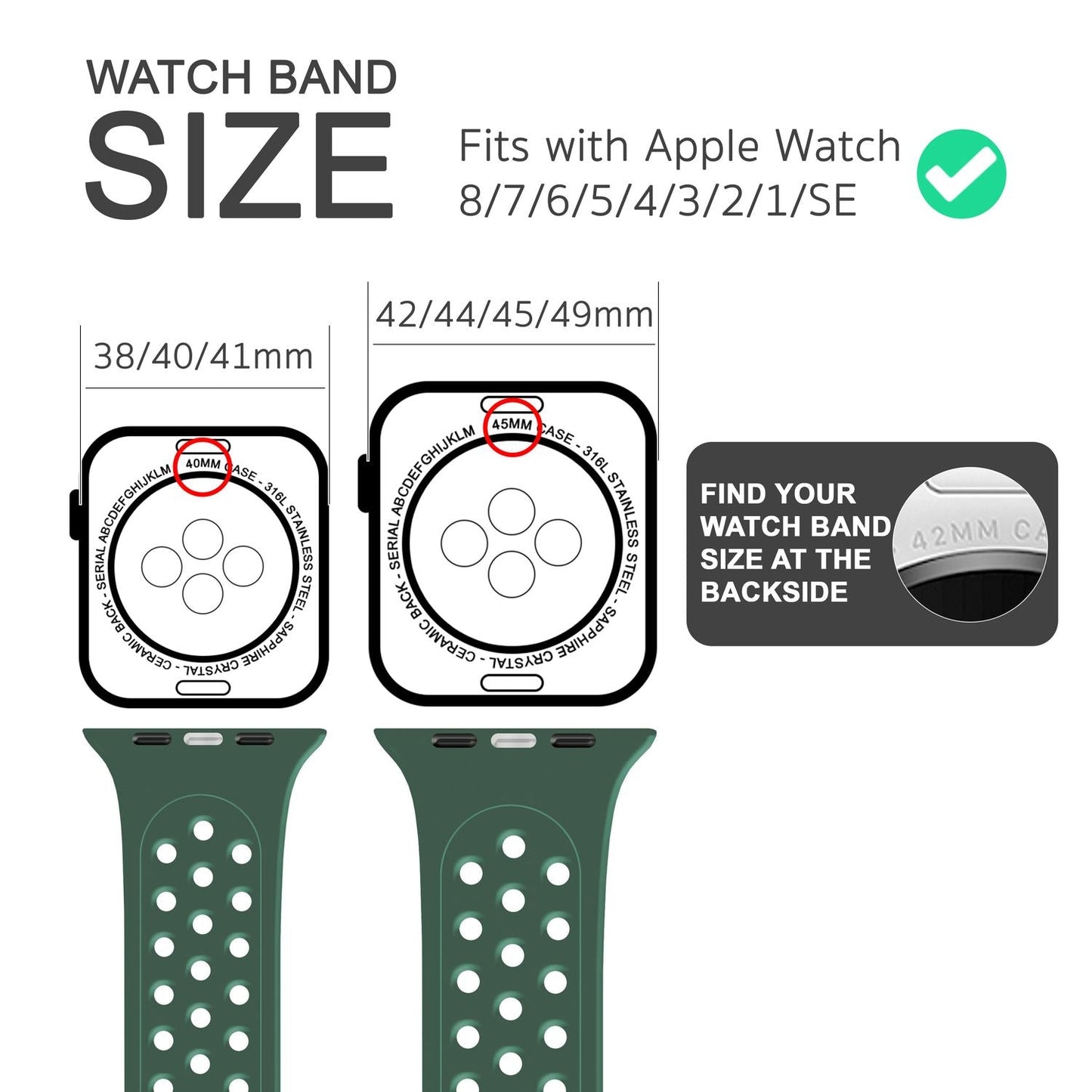 Curea de ceas perforată pentru Apple Watch Ultra/SE/8/7/6/5/4/3/2/1, 42mm 44mm 45mm 49mm