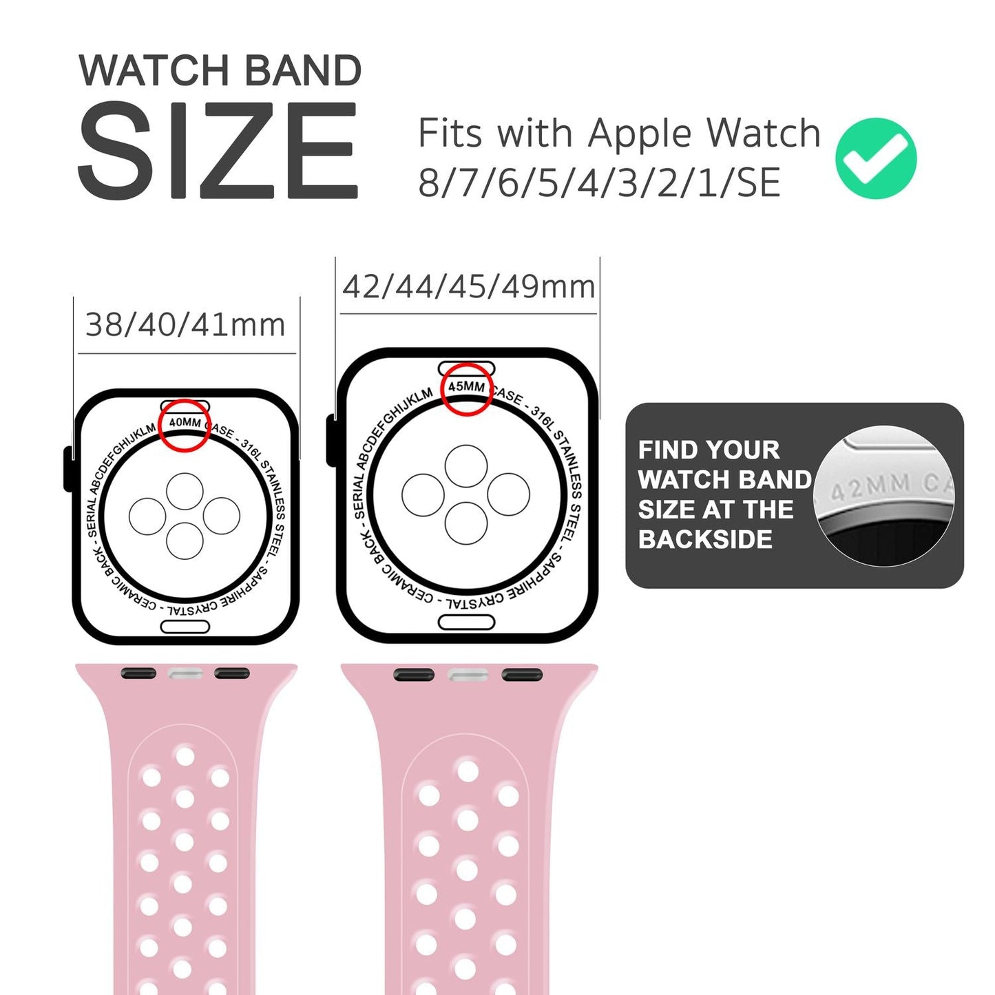 Curea de ceas perforată pentru Apple Watch Ultra/SE/8/7/6/5/4/3/2/1, 42mm 44mm 45mm 49mm