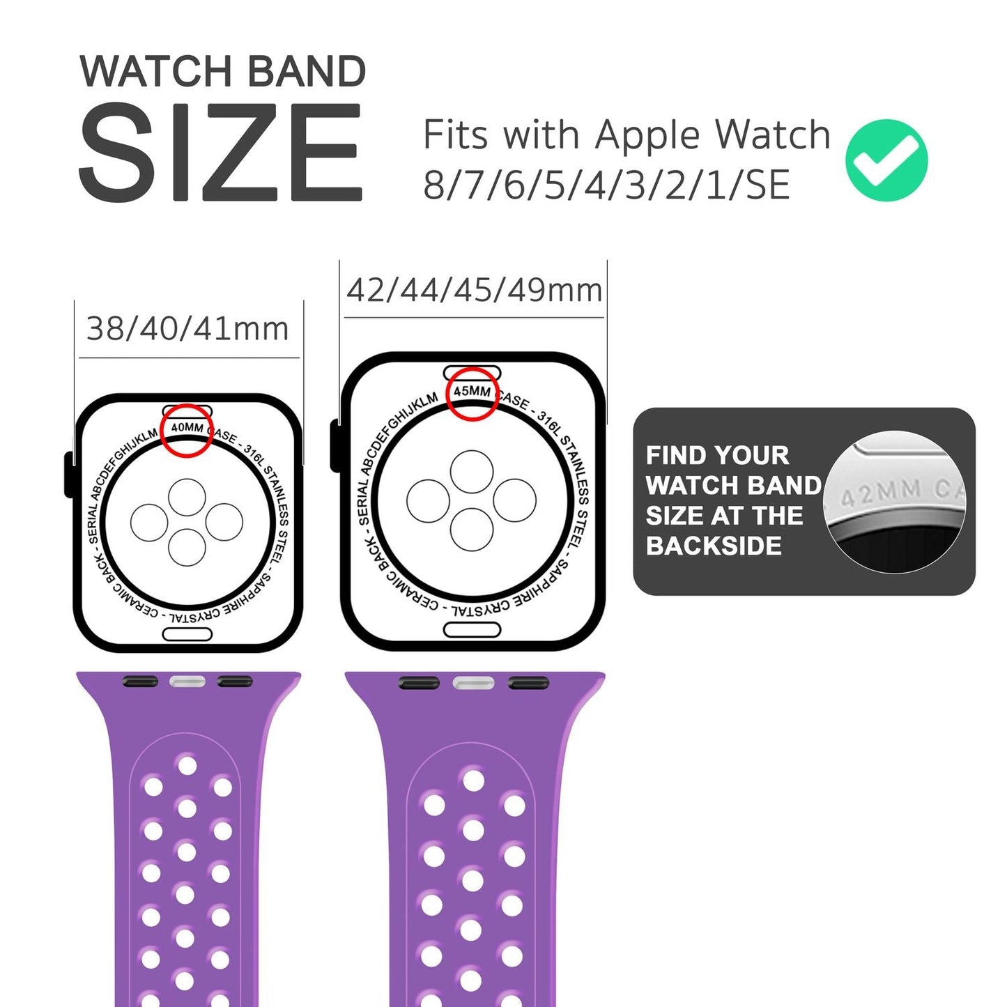 Curea de ceas perforată pentru Apple Watch Ultra/SE/8/7/6/5/4/3/2/1, 42mm 44mm 45mm 49mm