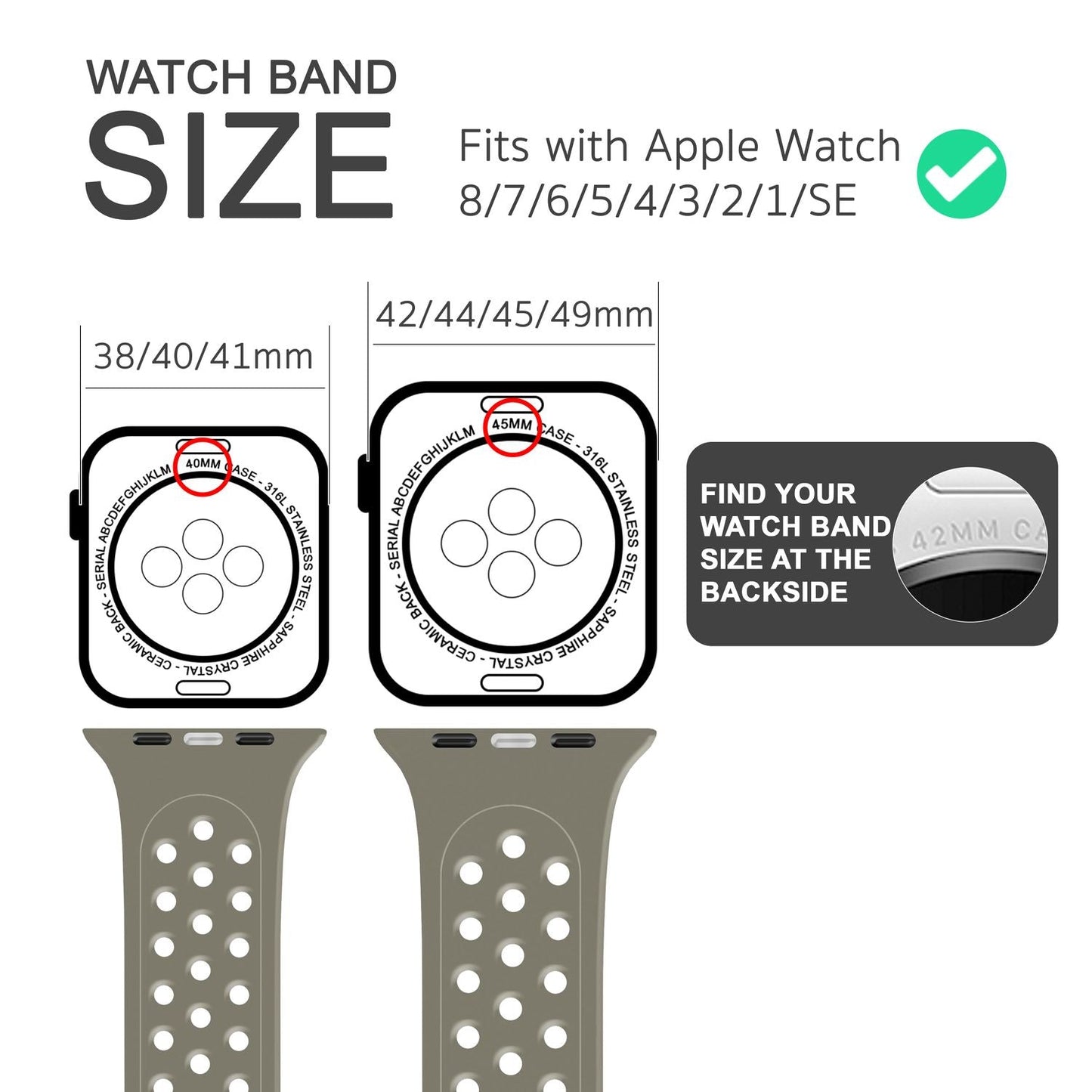 Curea de ceas perforată pentru Apple Watch Ultra/SE/8/7/6/5/4/3/2/1, 42mm 44mm 45mm 49mm