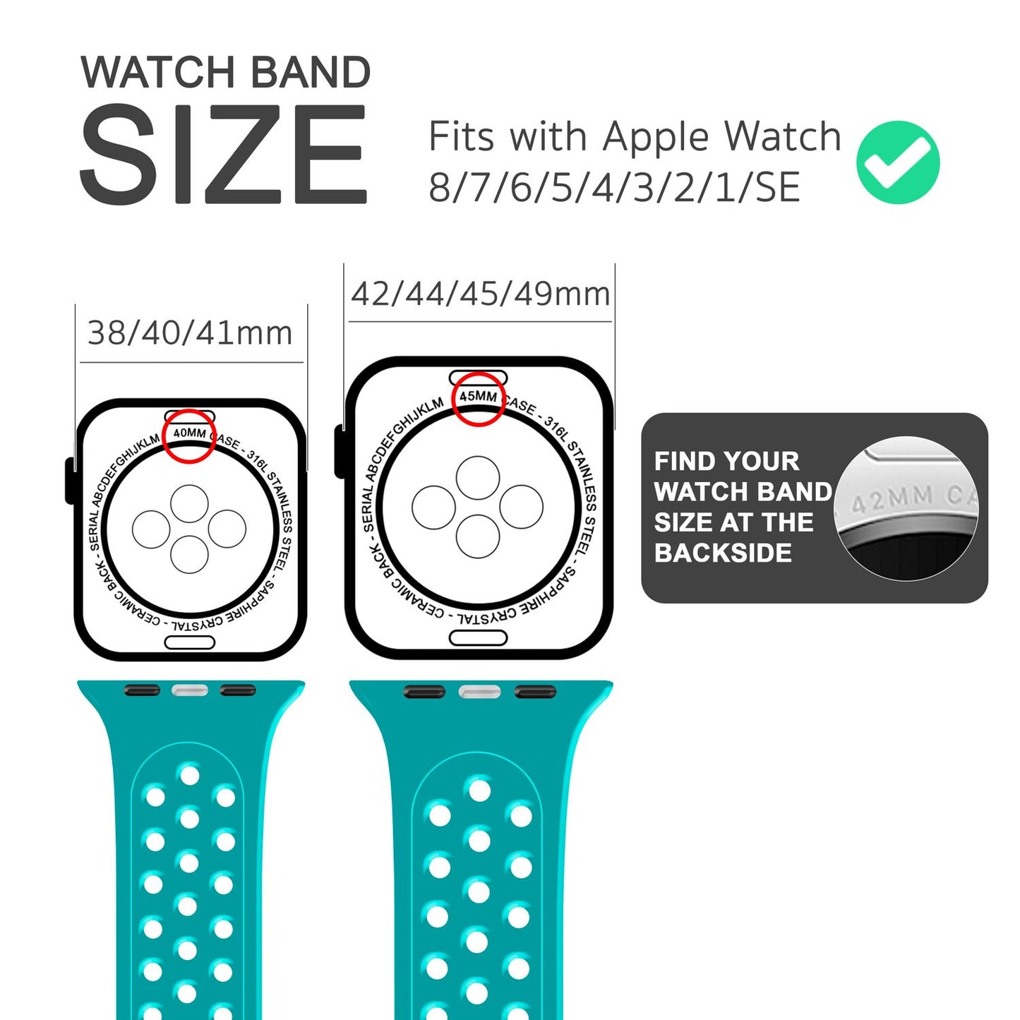 Curea de ceas perforată pentru Apple Watch Ultra/SE/8/7/6/5/4/3/2/1, 42mm 44mm 45mm 49mm