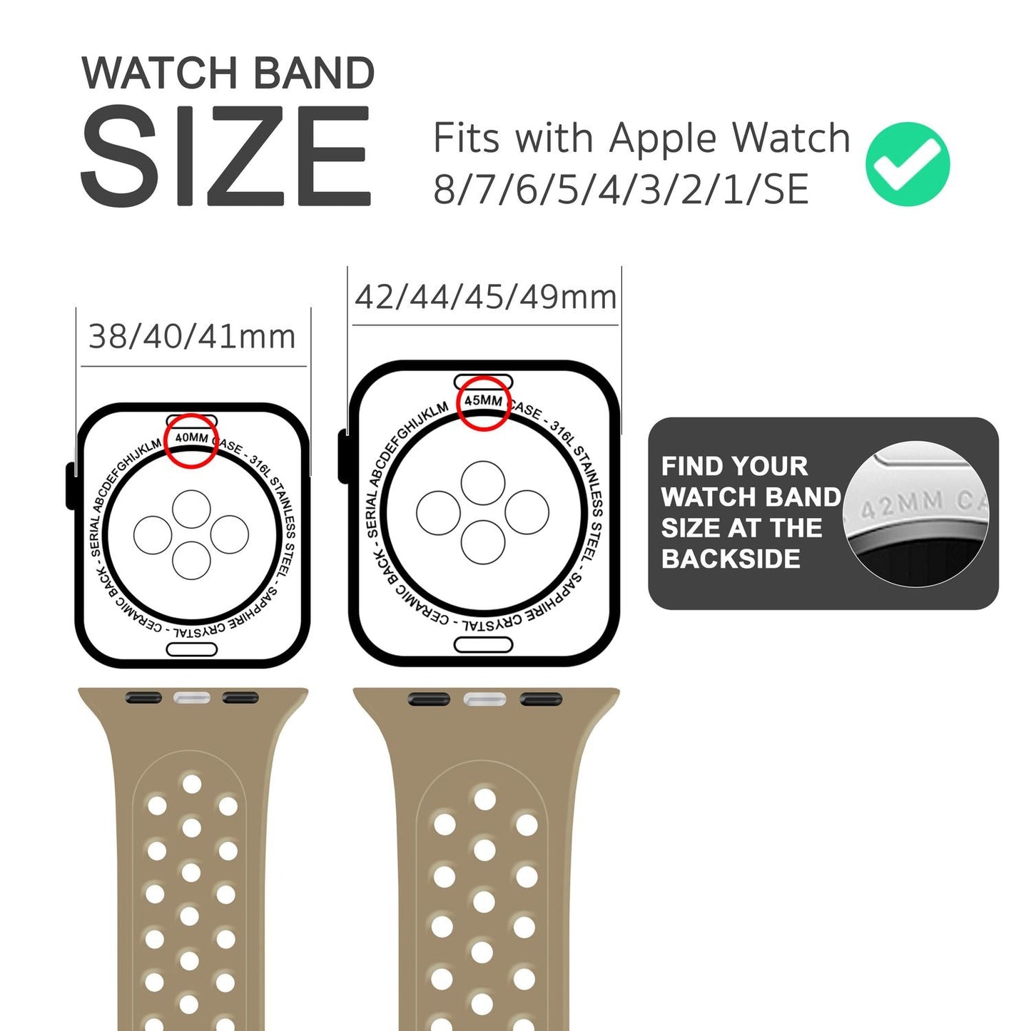 Curea de ceas perforată pentru Apple Watch Ultra/SE/8/7/6/5/4/3/2/1, 42mm 44mm 45mm 49mm
