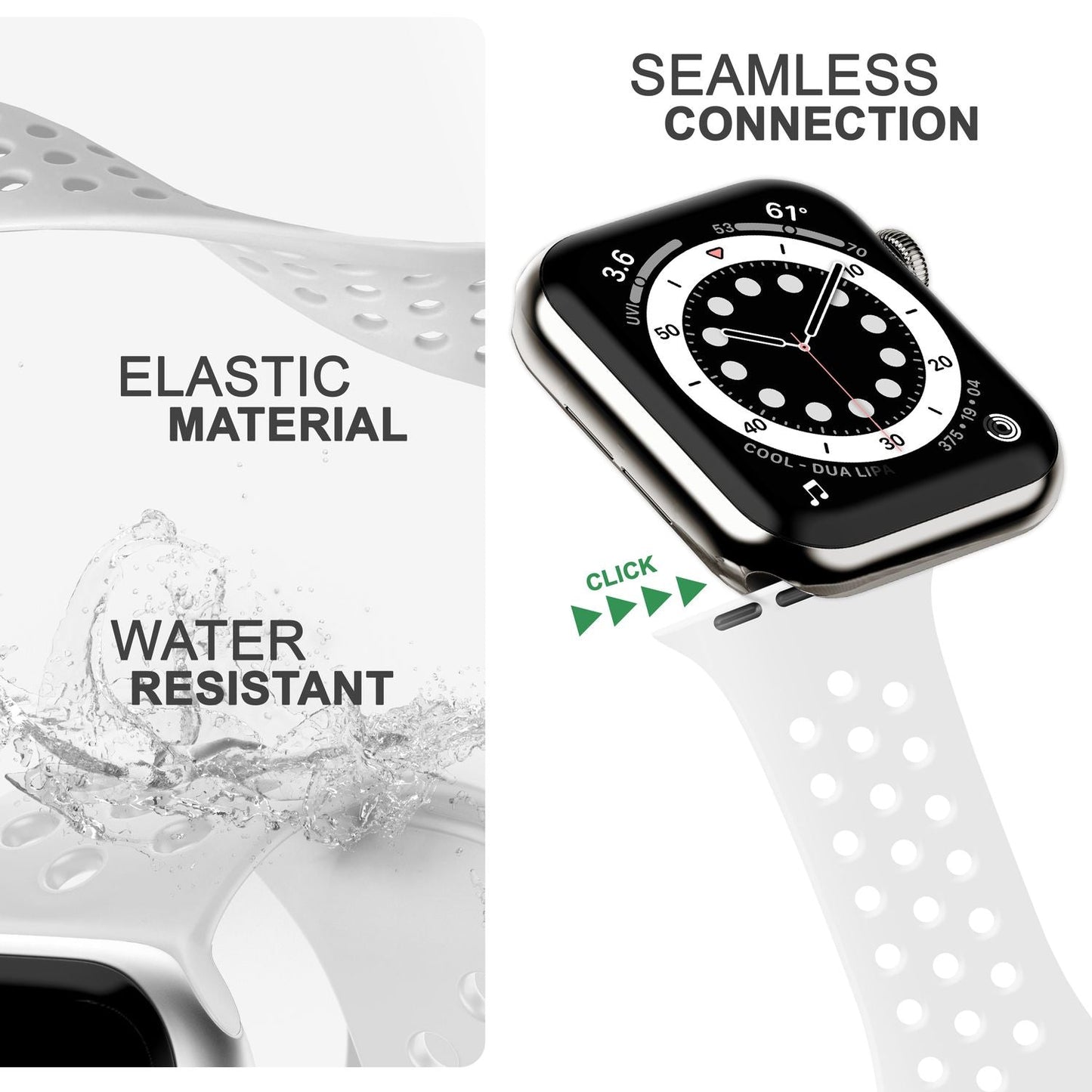 Curea de ceas perforată pentru Apple Watch Ultra/SE/8/7/6/5/4/3/2/1, 42mm 44mm 45mm 49mm