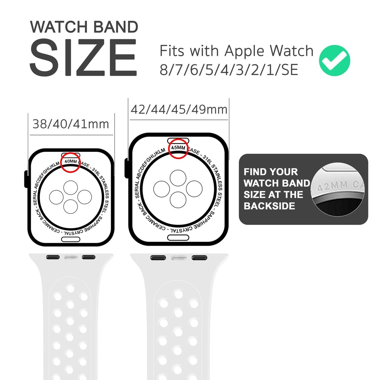 Curea de ceas perforată pentru Apple Watch Ultra/SE/8/7/6/5/4/3/2/1, 42mm 44mm 45mm 49mm