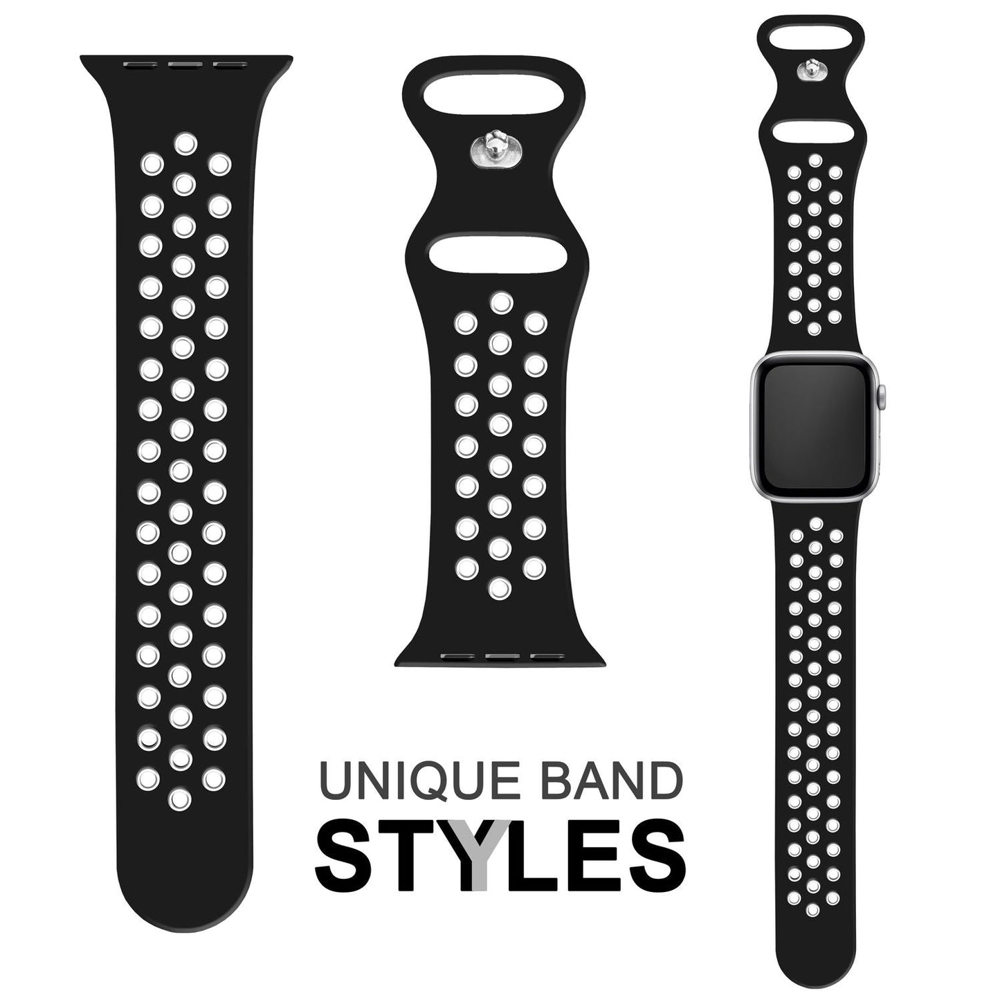 NALIA Berlin Airflow Silikonarmband - Atmungsaktiv, Leicht, Größen 42/44/45/49mm