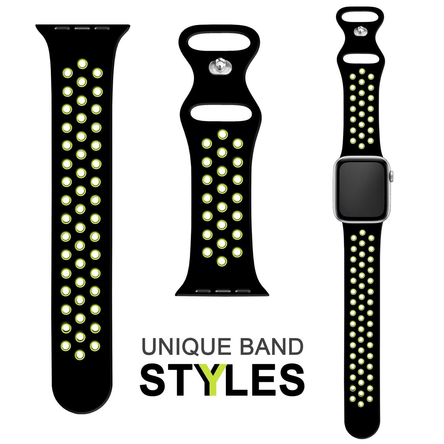 NALIA Berlin Airflow Silikonarmband - Atmungsaktiv, Leicht, Größen 42/44/45/49mm