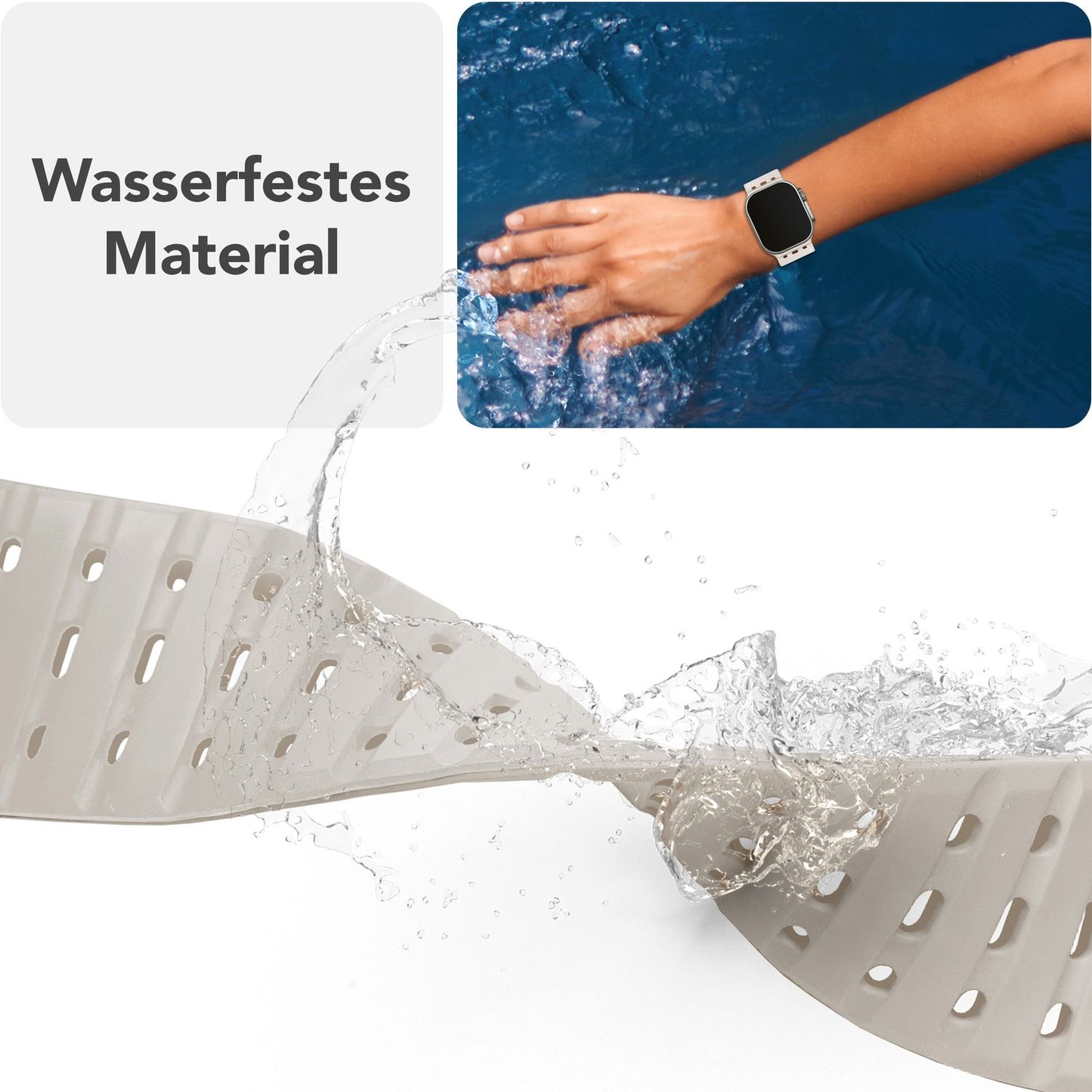 Brățară NALIA Volt cu buclă magnetică din silicon - Dimensiunea carcasei 42 44 45 49 mm, Material silicon, Închidere cu știft de acționare