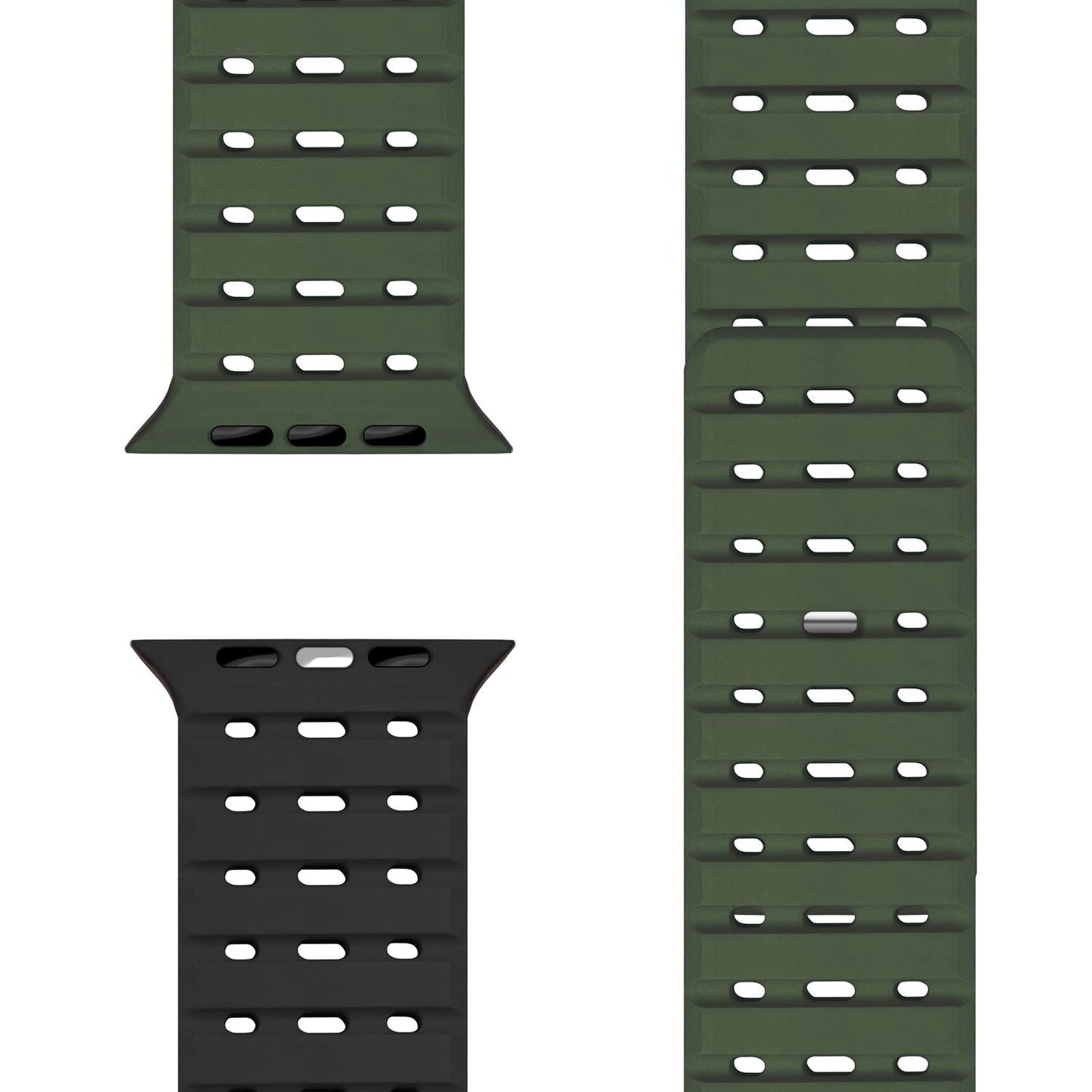 Brățară NALIA Volt cu buclă magnetică din silicon - Dimensiunea carcasei 42 44 45 49 mm, Material silicon, Închidere cu știft de acționare