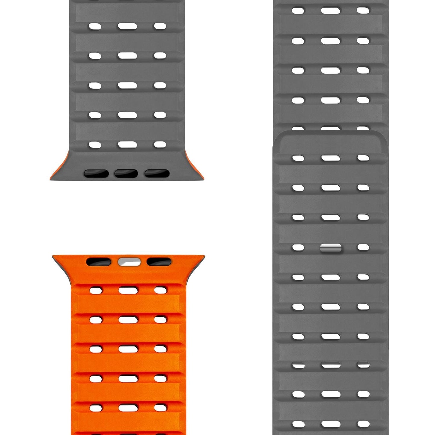 Brățară NALIA Volt cu buclă magnetică din silicon - Dimensiunea carcasei 42 44 45 49 mm, Material silicon, Închidere cu știft de acționare