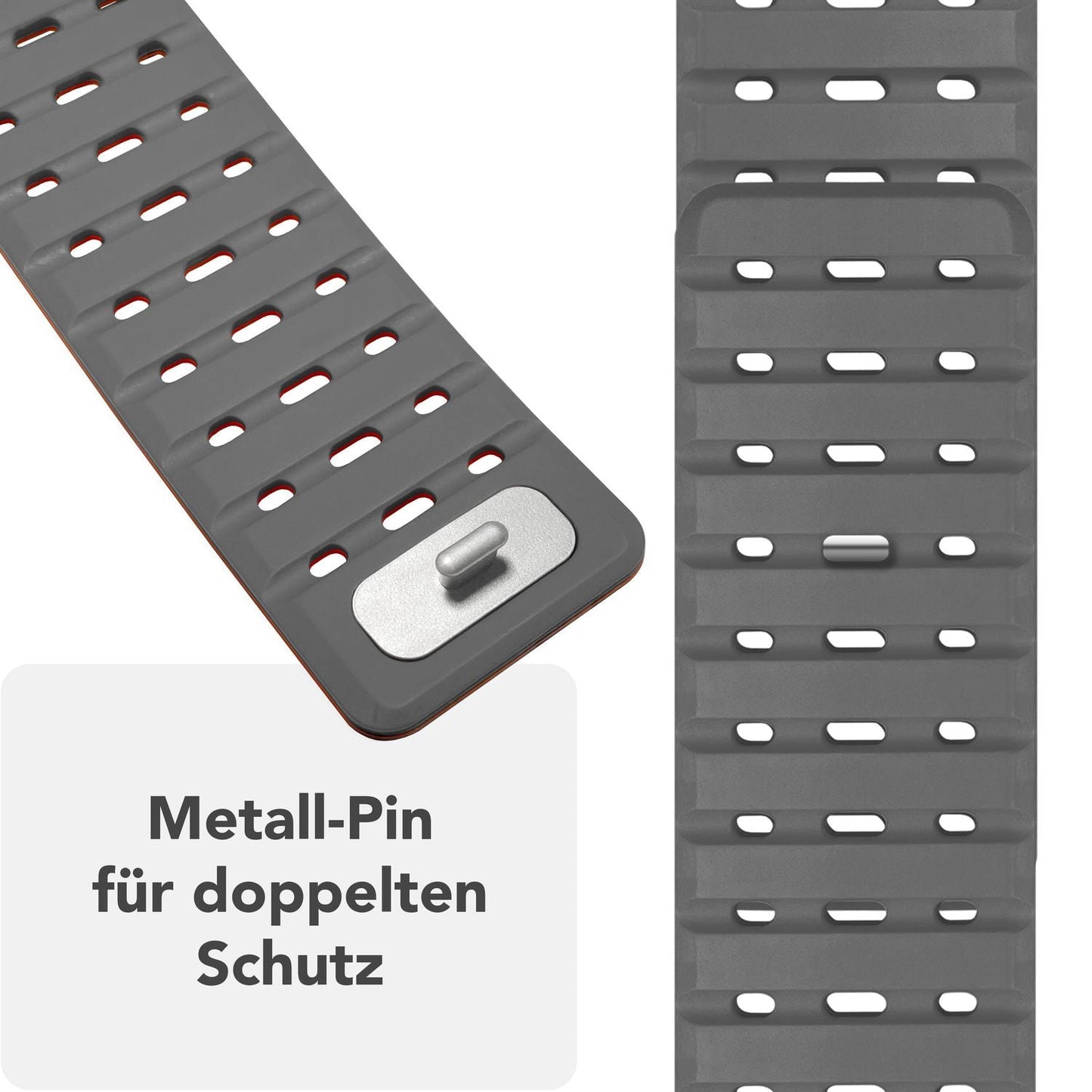 Brățară NALIA Volt cu buclă magnetică din silicon - Dimensiunea carcasei 42 44 45 49 mm, Material silicon, Închidere cu știft de acționare