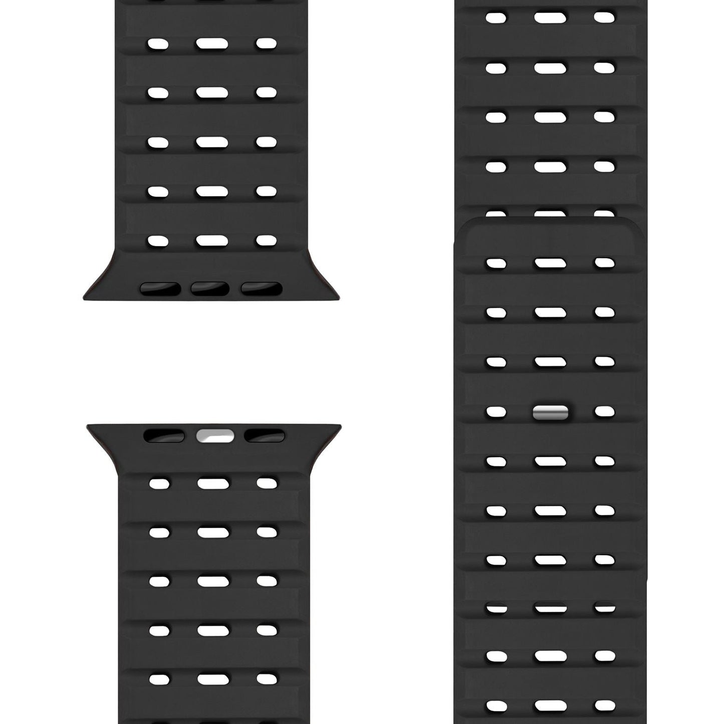 Brățară NALIA Volt cu buclă magnetică din silicon - Dimensiunea carcasei 42 44 45 49 mm, Material silicon, Închidere cu știft de acționare