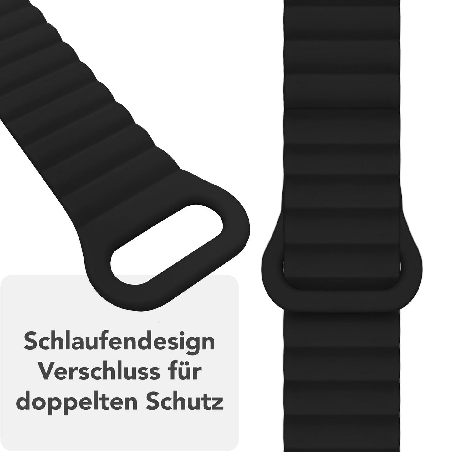 NALIA Core Armband Magnetischer Komfort - Größe 38/40/41/42mm, Atmungsaktives Silikon, Wasserfest